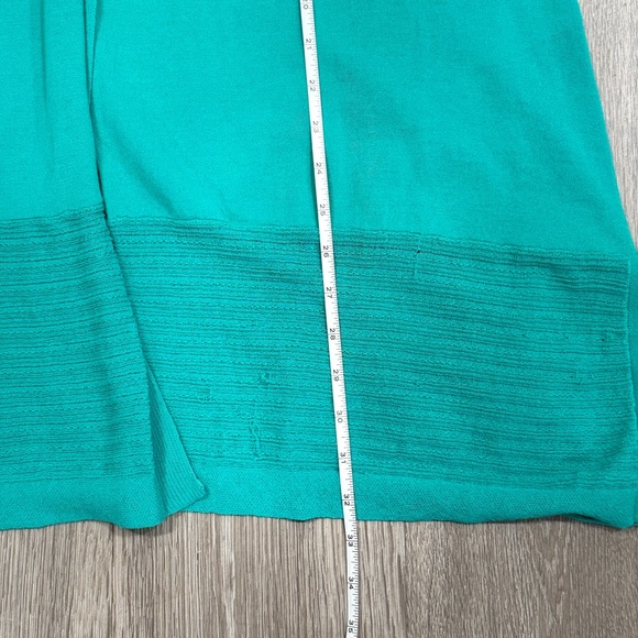 Chico's Women’s Vibrant Teal Knitwear Open Cardigan Size 2 L - Picture 5 of 10